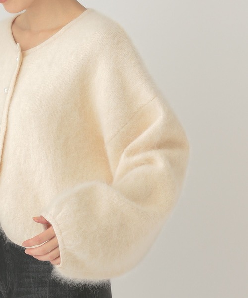 Curensology(カレンソロジー)の「Curensology(カレンソロジー)/ラピーヌダブルニットカーディガン(カーディガン/ボレロ・レディース・ホワイト/ブラック・FREE)」の11枚目の写真