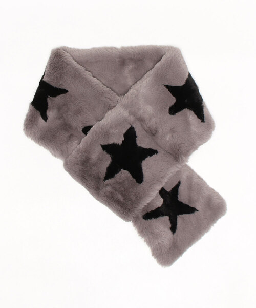 Scrap Book（スクラップブック）の「【Scrap Book】スターエコファーマフラー（マフラー・レディース・ホワイト/グレー/ベージュ・FREE）」の18枚目の写真