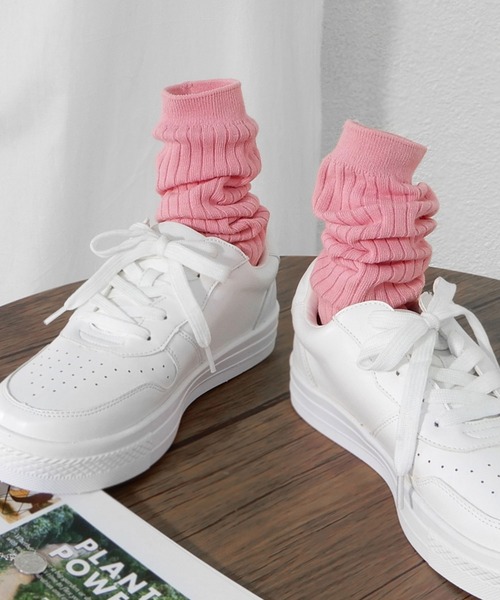 minia（ミニア）の「カラーリブハイソックス（ソックス/靴下・レディース・ブラック/カーキ/グリーン/ライトグレー/ブラウン/ベージュ/ピンク/ホワイト・FREE）」の8枚目の写真