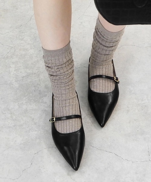 minia（ミニア）の「カラーリブハイソックス（ソックス/靴下・レディース・ブラック/カーキ/グリーン/ライトグレー/ブラウン/ベージュ/ピンク/ホワイト・FREE）」の13枚目の写真