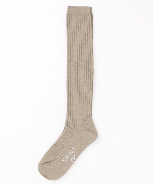 minia（ミニア）の「カラーリブハイソックス（ソックス/靴下・レディース・ブラック/カーキ/グリーン/ライトグレー/ブラウン/ベージュ/ピンク/ホワイト・FREE）」の21枚目の写真