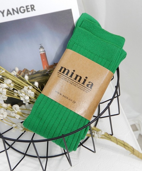 minia（ミニア）の「カラーリブハイソックス（ソックス/靴下・レディース・ブラック/カーキ/グリーン/ライトグレー/ブラウン/ベージュ/ピンク/ホワイト・FREE）」の14枚目の写真