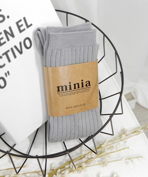 minia（ミニア）の「カラーリブハイソックス（ソックス/靴下・レディース・ブラック/カーキ/グリーン/ライトグレー/ブラウン/ベージュ/ピンク/ホワイト・FREE）」の15枚目の写真
