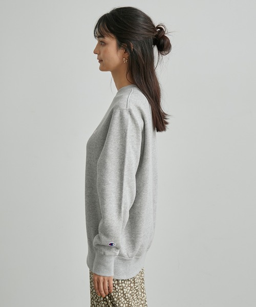 Champion(チャンピオン)の「【Champion/チャンピオン】裏起毛クルーネックスウェット(スウェット・レディース・ホワイト/ブラック/グレー/グリーン・38)」の5枚目の写真