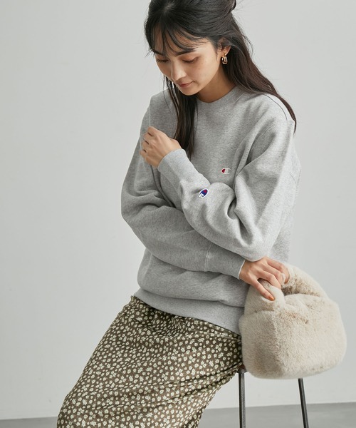 Champion(チャンピオン)の「【Champion/チャンピオン】裏起毛クルーネックスウェット(スウェット・レディース・ホワイト/ブラック/グレー/グリーン・38)」の15枚目の写真