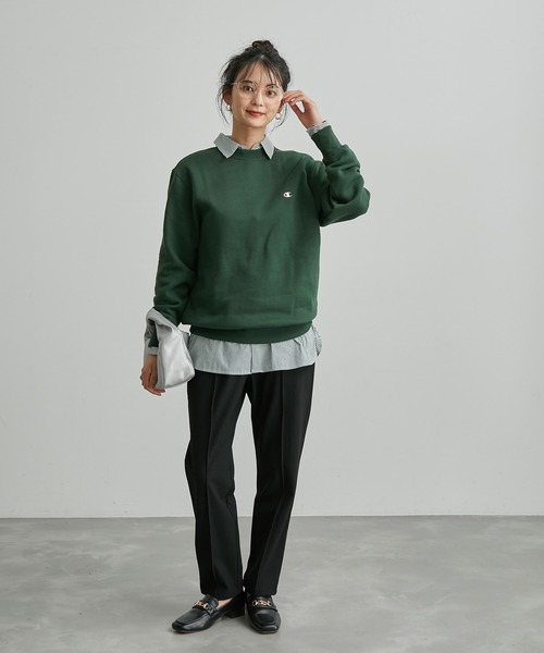 Champion(チャンピオン)の「【Champion/チャンピオン】裏起毛クルーネックスウェット(スウェット・レディース・ホワイト/ブラック/グレー/グリーン・38)」の12枚目の写真