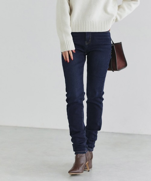 Pierrot（ピエロ）の「裏起毛スキニーデニム（デニムパンツ・レディース・ブラック系その他/ネイビー系/ブラック/ブルー系その他/インディゴブルー/ネイビー・XS/S/M/L/LL/3L/4L）」の6枚目の写真