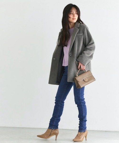 Pierrot（ピエロ）の「裏起毛スキニーデニム（デニムパンツ・レディース・ブラック系その他/ネイビー系/ブラック/ブルー系その他/インディゴブルー/ネイビー・XS/S/M/L/LL/3L/4L）」の17枚目の写真