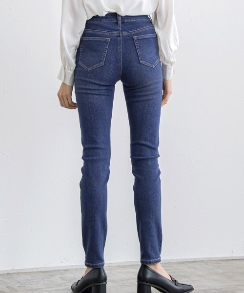 Pierrot（ピエロ）の「裏起毛スキニーデニム（デニムパンツ・レディース・ブラック系その他/ネイビー系/ブラック/ブルー系その他/インディゴブルー/ネイビー・XS/S/M/L/LL/3L/4L）」の22枚目の写真