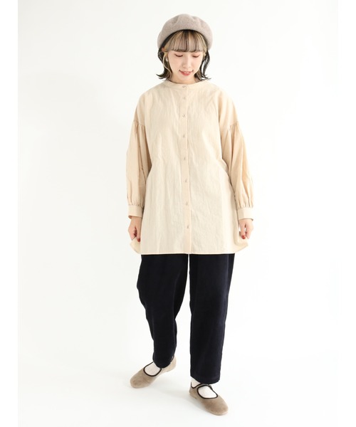 Samansa Mos2（サマンサ モスモス）の「前後2WAY袖ボリュームチュニック（チュニック・レディース・ブラック/ベージュ/ブラウン/ブルー・ﾌﾘ-）」の12枚目の写真