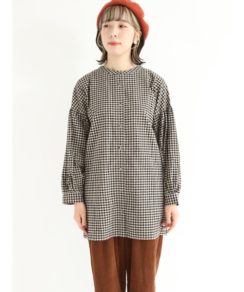 Samansa Mos2（サマンサ モスモス）の「前後2WAY袖ボリュームチュニック（チュニック・レディース・ブラック/ベージュ/ブラウン/ブルー・ﾌﾘ-）」の21枚目の写真