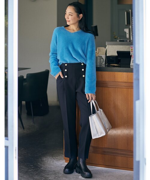 OPAQUE.CLIP（オペークドットクリップ）の「◆【LANATEC(R)/ラナテック】ダブルフェイス マリンパンツ（その他パンツ・レディース・イエロー/ライトベージュ/ネイビー・36/38/40/34/42）」の17枚目の写真