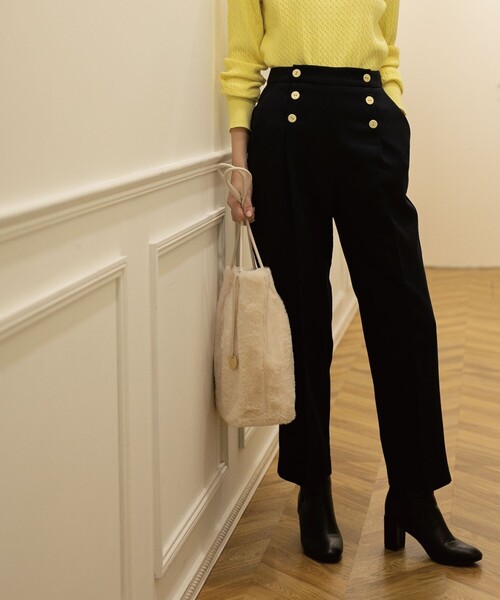 OPAQUE.CLIP（オペークドットクリップ）の「◆【LANATEC(R)/ラナテック】ダブルフェイス マリンパンツ（その他パンツ・レディース・イエロー/ライトベージュ/ネイビー・36/38/40/34/42）」の16枚目の写真