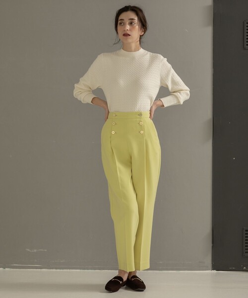 OPAQUE.CLIP（オペークドットクリップ）の「◆【LANATEC(R)/ラナテック】ダブルフェイス マリンパンツ（その他パンツ・レディース・イエロー/ライトベージュ/ネイビー・36/38/40/34/42）」の18枚目の写真