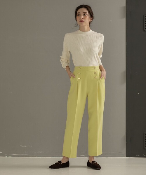 OPAQUE.CLIP（オペークドットクリップ）の「◆【LANATEC(R)/ラナテック】ダブルフェイス マリンパンツ（その他パンツ・レディース・イエロー/ライトベージュ/ネイビー・36/38/40/34/42）」の20枚目の写真