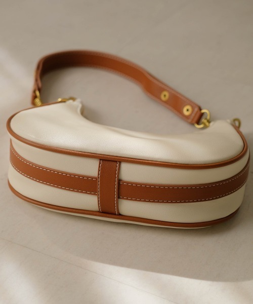 Bab（バブ）の「配色カラーラウンドショルダーバッグ（ショルダーバッグ・レディース・ブラック/アイボリー・ONESIZE）」の15枚目の写真