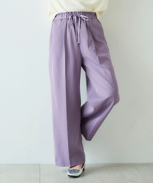 le.coeur blanc（ルクールブラン）の「センタープレスイージーパンツ（その他パンツ・レディース・ライトベージュ/ネイビー/ラベンダー・36/38）」の7枚目の写真