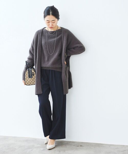 le.coeur blanc（ルクールブラン）の「センタープレスイージーパンツ（その他パンツ・レディース・ライトベージュ/ネイビー/ラベンダー・36/38）」の19枚目の写真