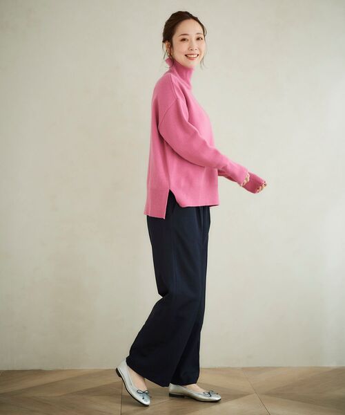 le.coeur blanc(ルクールブラン)の「センタープレスイージーパンツ(その他パンツ・レディース・ライトベージュ/ネイビー/ラベンダー・36/38)」の10枚目の写真
