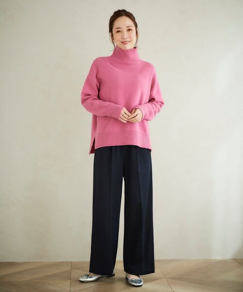 le.coeur blanc(ルクールブラン)の「センタープレスイージーパンツ(その他パンツ・レディース・ライトベージュ/ネイビー/ラベンダー・36/38)」の11枚目の写真