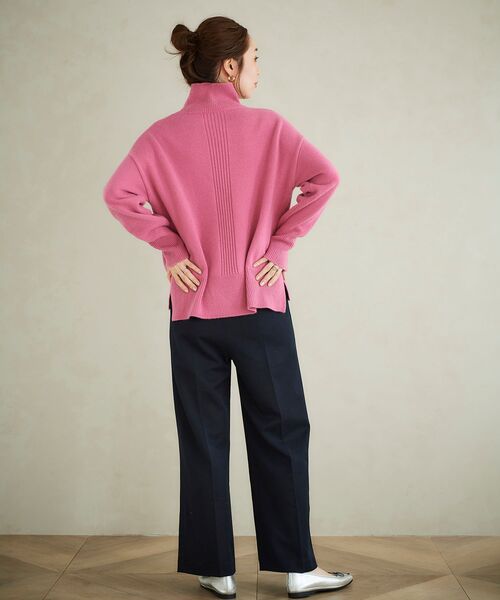 le.coeur blanc（ルクールブラン）の「センタープレスイージーパンツ（その他パンツ・レディース・ライトベージュ/ネイビー/ラベンダー・36/38）」の9枚目の写真