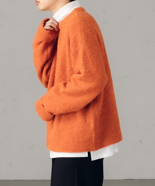 epnok（エプノック）の「ベーシックルーズブークレニット（ニット/セーター・メンズ・イエロー/オレンジ/ライトベージュ・SMALL/LARGE/MEDIUM）」の5枚目の写真