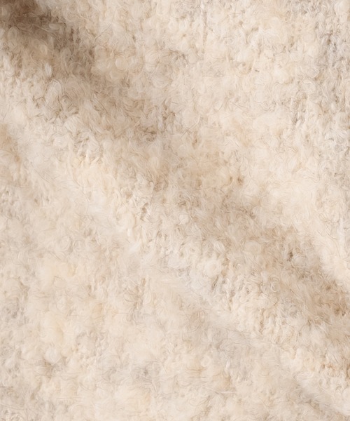 epnok（エプノック）の「ベーシックルーズブークレニット（ニット/セーター・メンズ・イエロー/オレンジ/ライトベージュ・SMALL/LARGE/MEDIUM）」の21枚目の写真