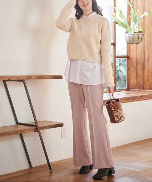 FREE'S MART（フリーズマート）の「◆前後2Wayコンパクトクルーネックカーディガン（ニット/セーター・レディース・グリーン/ブラウン/ホワイト・FREE）」の20枚目の写真