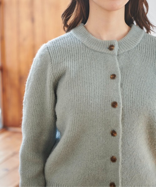 FREE'S MART（フリーズマート）の「◆前後2Wayコンパクトクルーネックカーディガン（ニット/セーター・レディース・グリーン/ブラウン/ホワイト・FREE）」の9枚目の写真