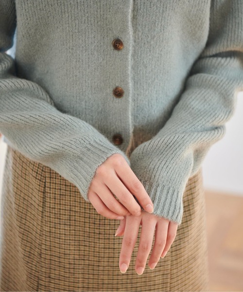 FREE'S MART（フリーズマート）の「◆前後2Wayコンパクトクルーネックカーディガン（ニット/セーター・レディース・グリーン/ブラウン/ホワイト・FREE）」の19枚目の写真