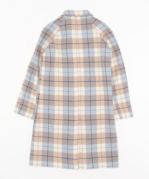 BENETTON (UNITED COLORS OF BENETTON)(ベネトンユナイテッドカラーズオブベネトン)の「ウールチェックステンカラーコート(ステンカラーコート・レディース・ブラウン系その他・40/42/44/38)」の2枚目の写真