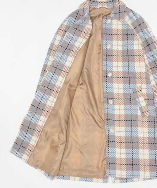 BENETTON (UNITED COLORS OF BENETTON)(ベネトンユナイテッドカラーズオブベネトン)の「ウールチェックステンカラーコート(ステンカラーコート・レディース・ブラウン系その他・40/42/44/38)」の3枚目の写真