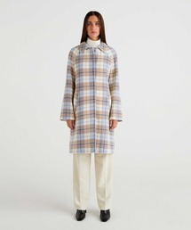 BENETTON (UNITED COLORS OF BENETTON) | ウールチェックステンカラーコート(ステンカラーコート)