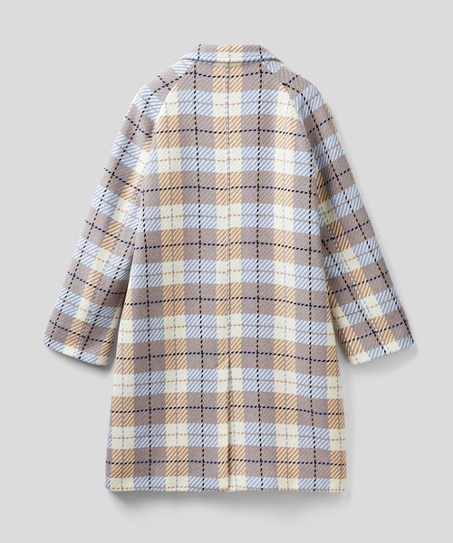 BENETTON (UNITED COLORS OF BENETTON)(ベネトンユナイテッドカラーズオブベネトン)の「ウールチェックステンカラーコート(ステンカラーコート・レディース・ブラウン系その他・40/42/44/38)」の4枚目の写真