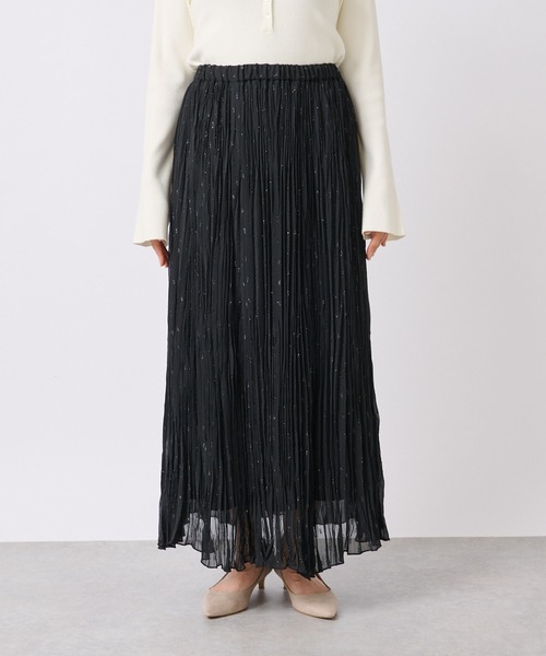 RIVE DROITE（リヴドロワ）の「リラックス感と華やかさを兼ね備えた/キラキラプリーツスカート（スカート・レディース・アイボリー/ブラック・FREE）」の19枚目の写真