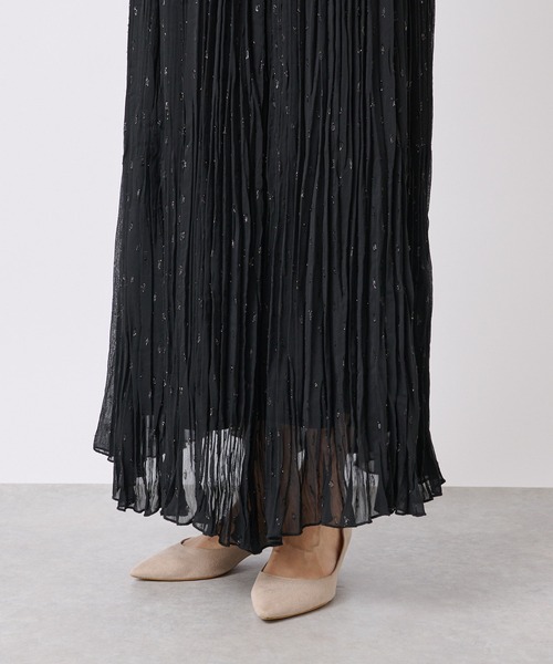 RIVE DROITE（リヴドロワ）の「リラックス感と華やかさを兼ね備えた/キラキラプリーツスカート（スカート・レディース・アイボリー/ブラック・FREE）」の21枚目の写真