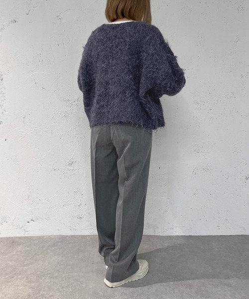 apres jour mignon（アプレジュールミニョン）の「センタープレスパンツ【ZOZOTOWN限定アイテム】（スラックス・レディース・グレー/ブラック/ダークブラウン/ブラウン系その他/グレー系その他/ブラック系その他/イエロー/アイボリー/グレイッシュベージュ・X-LARGE/SMALL/MEDIUM）」の20枚目の写真