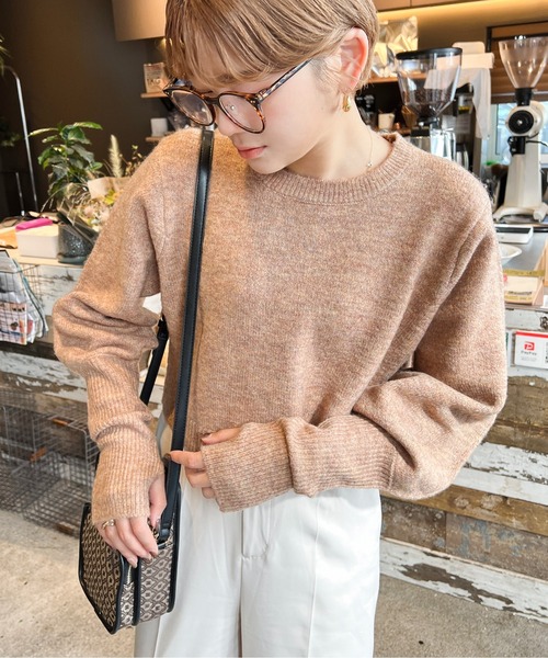 Ambre Ciel（アンブルシエル）の「もちもち柔らか。アームウォーマー風ニット／【WEB/EC限定商品】（ニット/セーター・レディース・ピンク/オレンジ/アイボリー・FREE）」の17枚目の写真