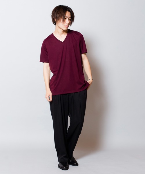 ✨未使用✨NO ID. ノーアイディー　シルケットスムースV/N-T Tシャツ セール】シルケットスムースV/N-T（Tシャツ/カットソー）｜NO ID