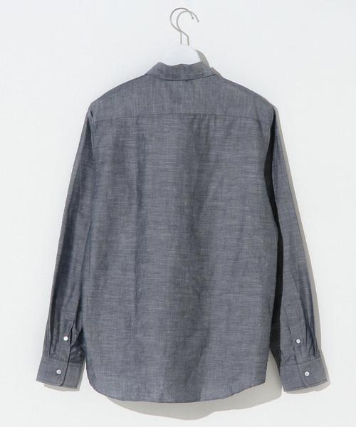 green label relaxing（グリーンレーベルリラクシング）の「ElanM2 CL SLUB/SLD REG BD シャツ◆（シャツ/ブラウス・メンズ・ホワイト/ネイビー・36/42/40/38）」の3枚目の写真