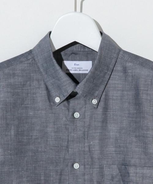 green label relaxing（グリーンレーベルリラクシング）の「ElanM2 CL SLUB/SLD REG BD シャツ◆（シャツ/ブラウス・メンズ・ホワイト/ネイビー・36/42/40/38）」の4枚目の写真