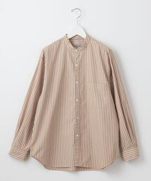＜Steven Alan＞ LEGGIUNO LONDON/STRIPE BAND COLLAR SHIRT -LOOSE/シャツ