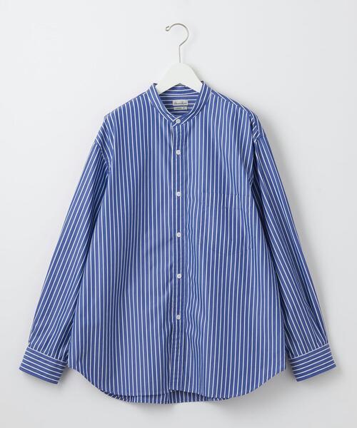 Steven Alan(スティーブンアラン)の「<Steven Alan> LEGGIUNO LONDON/STRIPE BAND COLLAR SHIRT -LOOSE/シャツ(シャツ/ブラウス・メンズ・コバルトブルー/ベージュ/ライム・L/S/XL/M)」の3枚目の写真