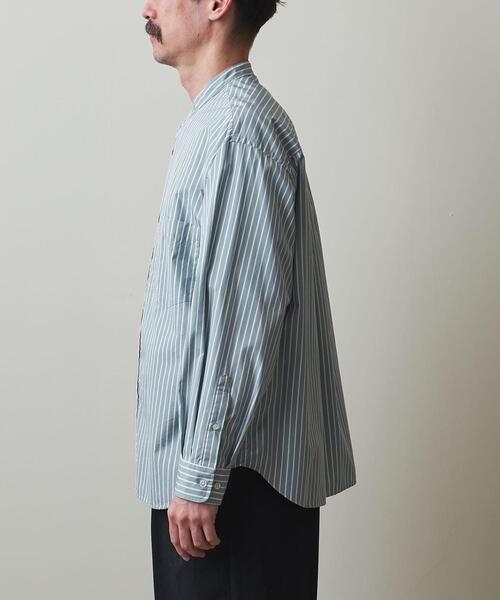Steven Alan(スティーブンアラン)の「<Steven Alan> LEGGIUNO LONDON/STRIPE BAND COLLAR SHIRT -LOOSE/シャツ(シャツ/ブラウス・メンズ・コバルトブルー/ベージュ/ライム・L/S/XL/M)」の11枚目の写真