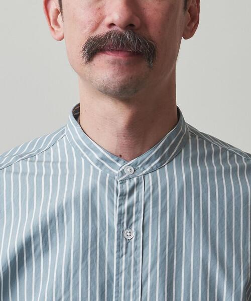 Steven Alan(スティーブンアラン)の「<Steven Alan> LEGGIUNO LONDON/STRIPE BAND COLLAR SHIRT -LOOSE/シャツ(シャツ/ブラウス・メンズ・コバルトブルー/ベージュ/ライム・L/S/XL/M)」の8枚目の写真
