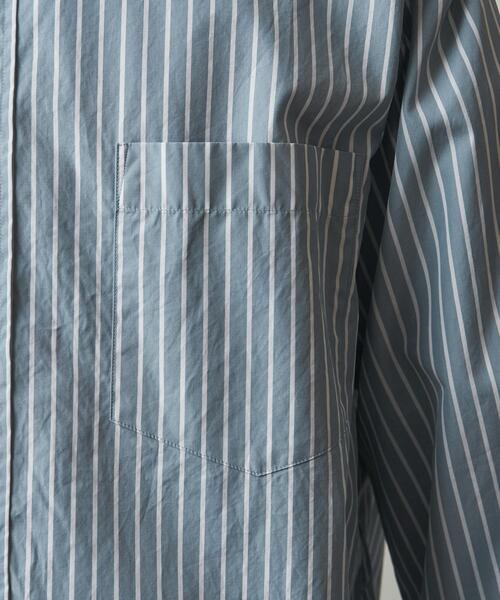 Steven Alan(スティーブンアラン)の「<Steven Alan> LEGGIUNO LONDON/STRIPE BAND COLLAR SHIRT -LOOSE/シャツ(シャツ/ブラウス・メンズ・コバルトブルー/ベージュ/ライム・L/S/XL/M)」の7枚目の写真