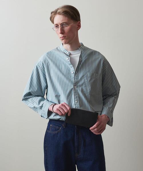 Steven Alan(スティーブンアラン)の「<Steven Alan> LEGGIUNO LONDON/STRIPE BAND COLLAR SHIRT -LOOSE/シャツ(シャツ/ブラウス・メンズ・コバルトブルー/ベージュ/ライム・L/S/XL/M)」の14枚目の写真
