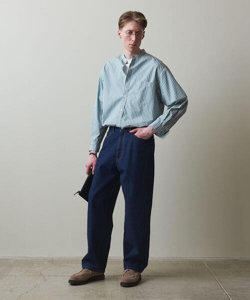 Steven Alan(スティーブンアラン)の「<Steven Alan> LEGGIUNO LONDON/STRIPE BAND COLLAR SHIRT -LOOSE/シャツ(シャツ/ブラウス・メンズ・コバルトブルー/ベージュ/ライム・L/S/XL/M)」の16枚目の写真