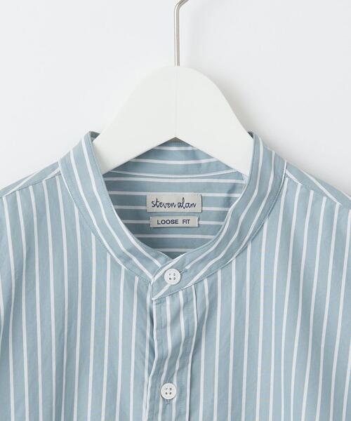 Steven Alan(スティーブンアラン)の「<Steven Alan> LEGGIUNO LONDON/STRIPE BAND COLLAR SHIRT -LOOSE/シャツ(シャツ/ブラウス・メンズ・コバルトブルー/ベージュ/ライム・L/S/XL/M)」の18枚目の写真