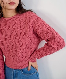 THE TOE ピンク ケーブルニット 長袖 Bromley Handmade Knit – THE TOÉ